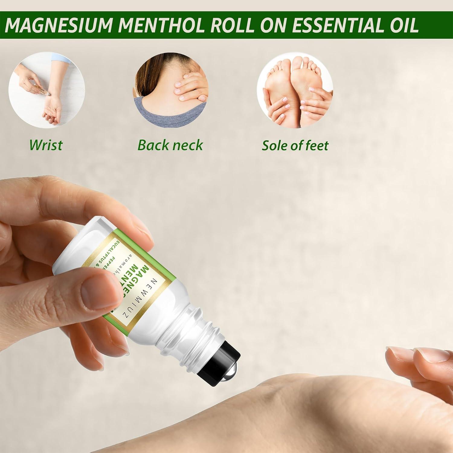 Roll On de Magnesio Mentol New Miuz 10ml - Alivio Rápido para Migrañas