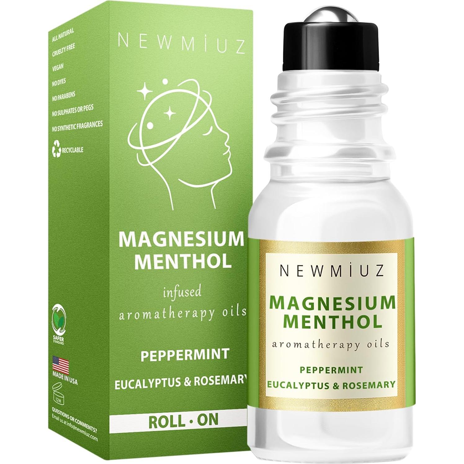 Roll On de Magnesio Mentol New Miuz 10ml - Alivio Rápido para Migrañas