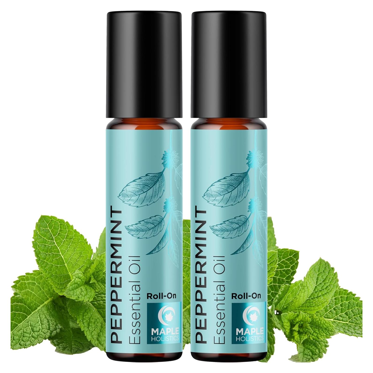 Aceite Esencial de Menta Roll-On Maple Holistics 9.86 ml x2