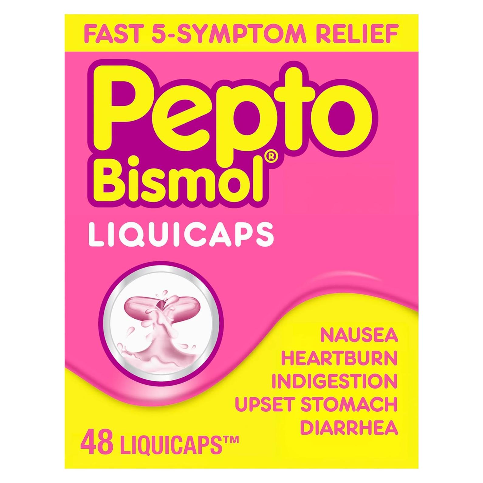 Pepto Bismol Liquicaps 48 Unidades - Alivio Estómago Alterado