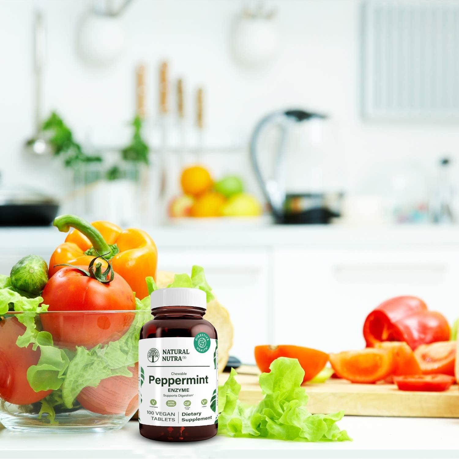 Suplemento de enzimas digestivas masticables Natural Nutra 100 tabletas