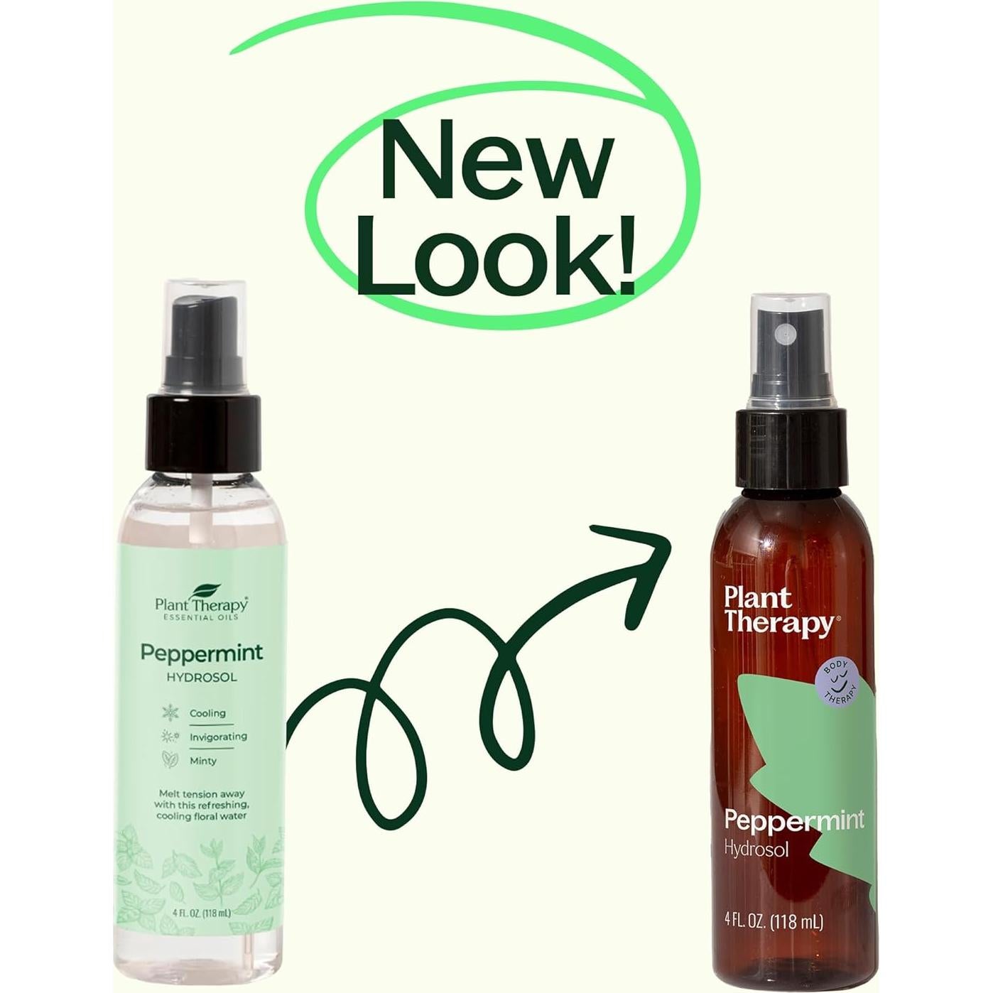 Plant Therapy Peppermint Hydrosol Flower Water, By-Product of Essential Oils 4 oz