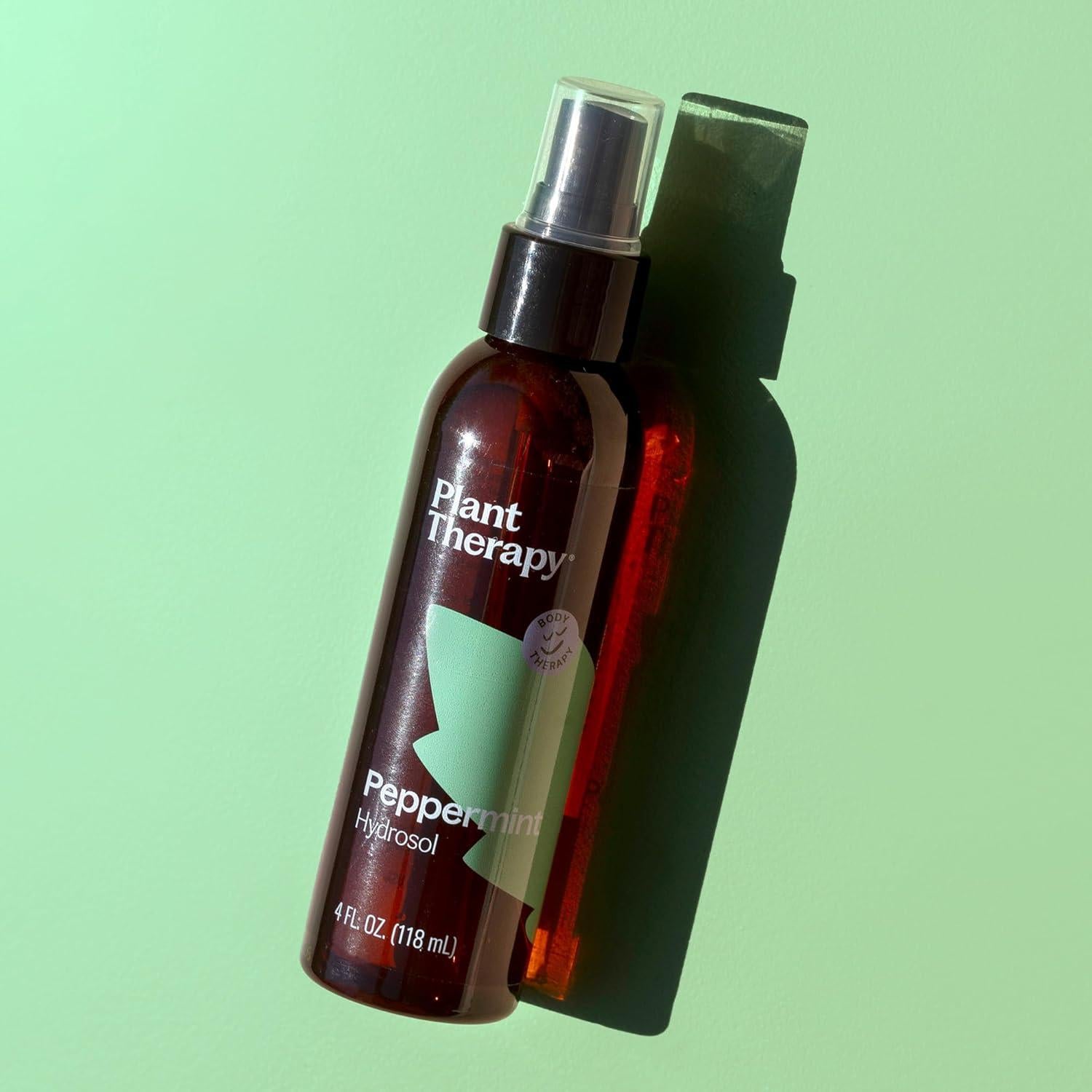 Plant Therapy Peppermint Hydrosol Flower Water, By-Product of Essential Oils 4 oz