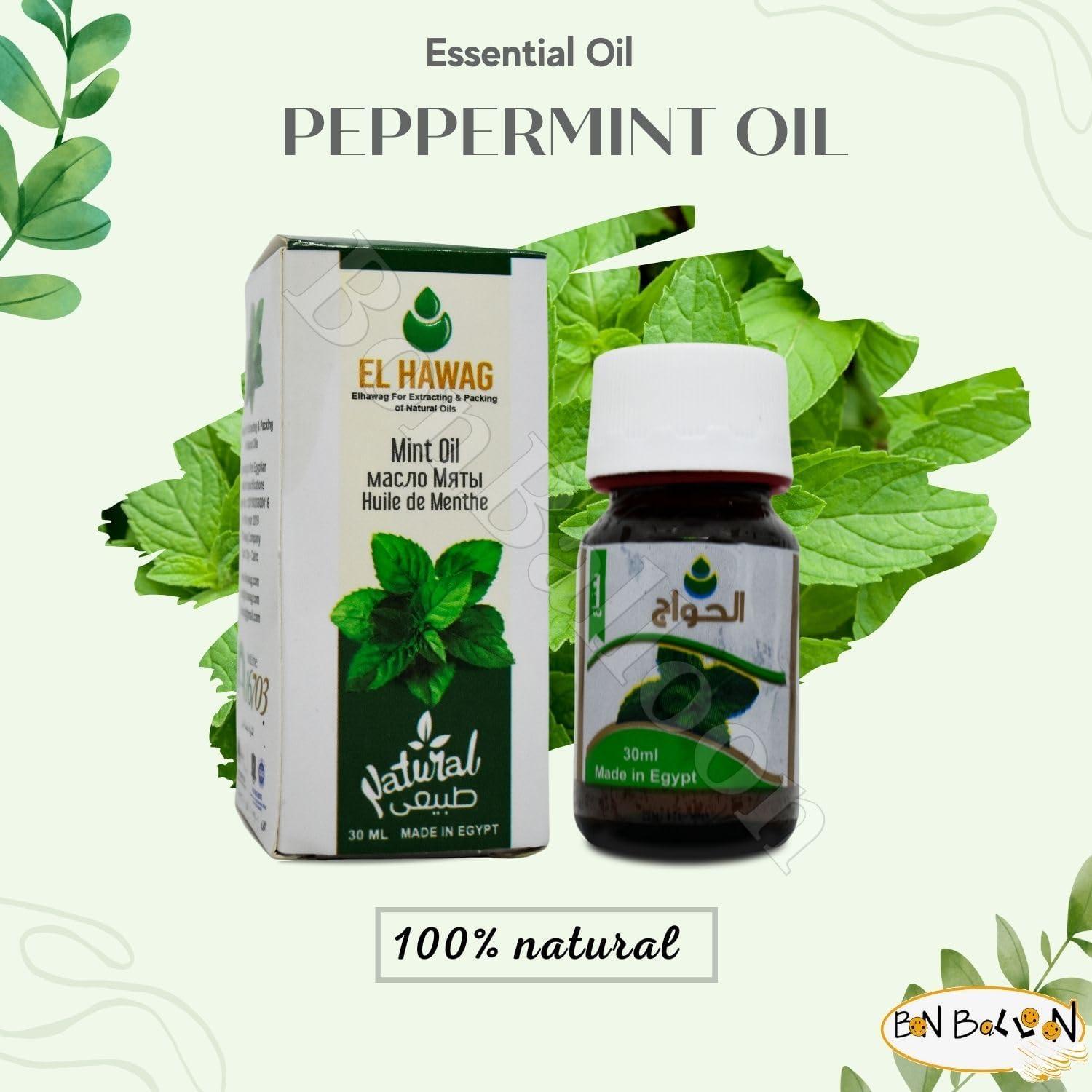 Aceite de Menta Puro Elhawag 30 ml - Natural y Kosher