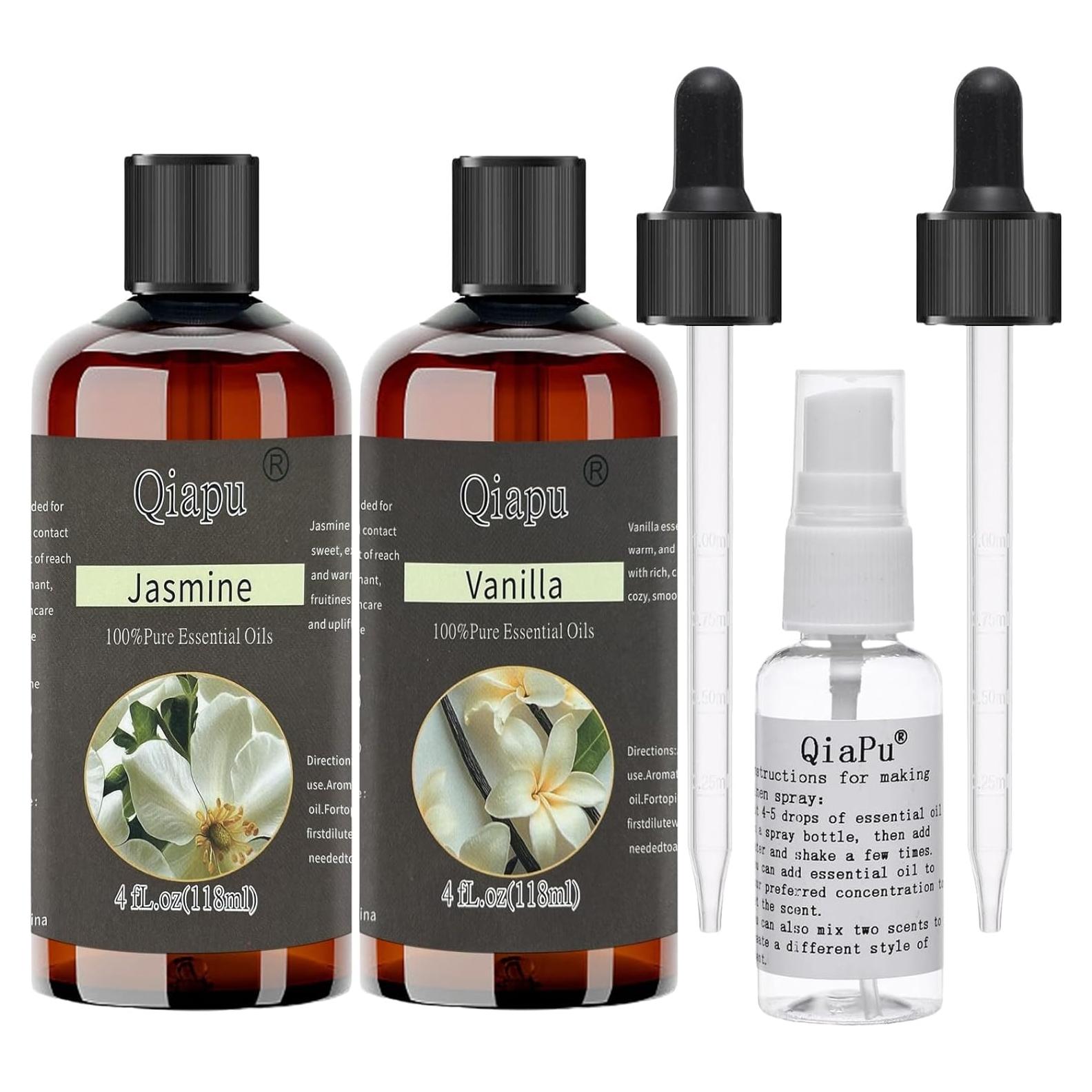 Aceite Esencial de Aromaterapia Qiapu 118 ml Jazmín y Vainilla