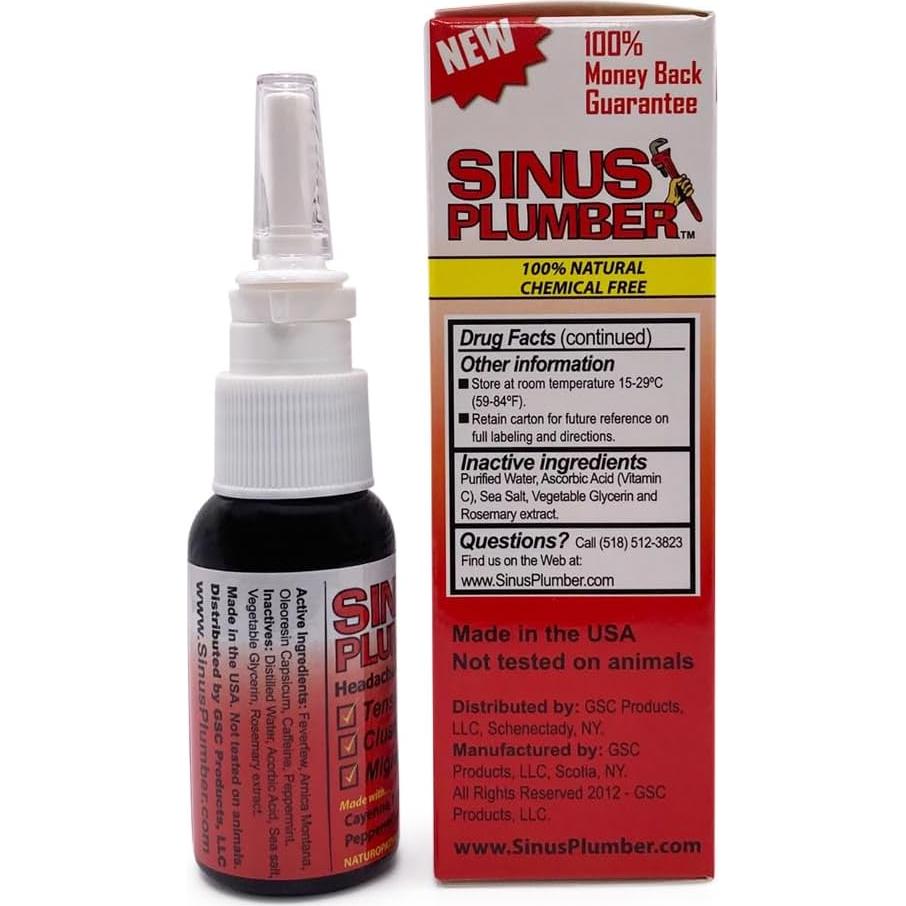 Spray Nasal Sinus Plumber Greensations 100ml Alivio Dolor Cabeza