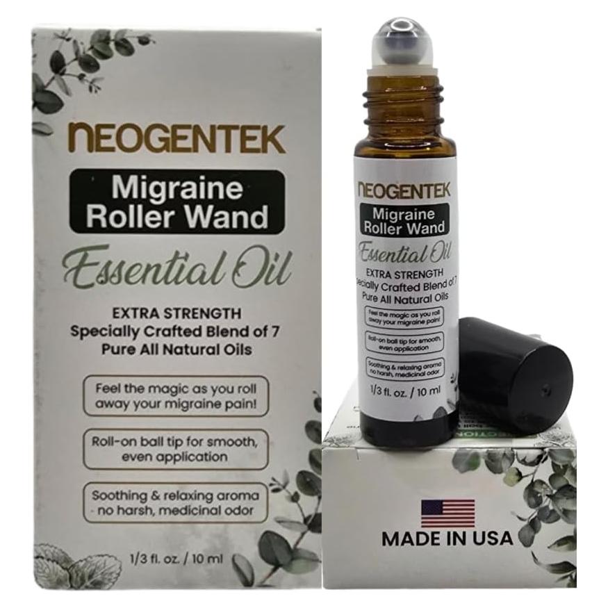 Aceite Esencial Roll-On Neogentek 10ml para Migraña y Sinusitis
