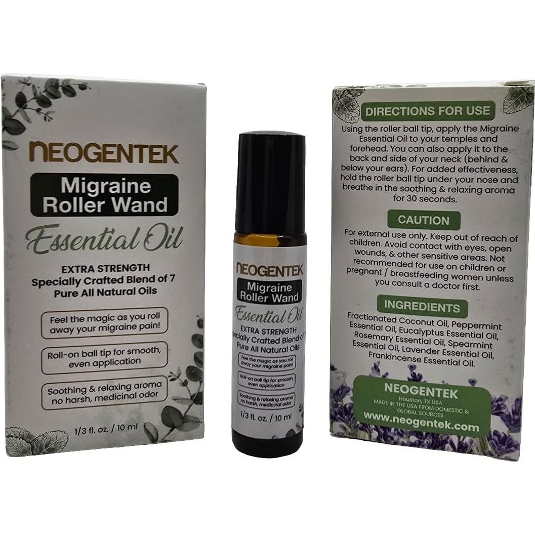 Aceite Esencial Roll-On Neogentek 10ml para Migraña y Sinusitis