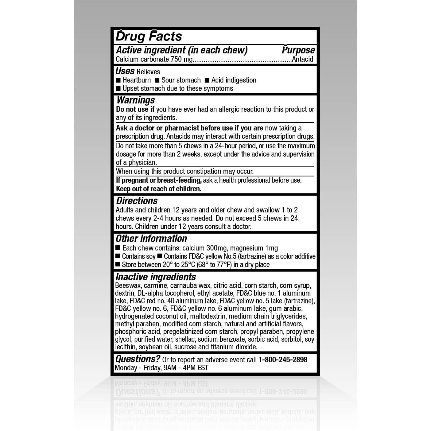 Tabletas Masticables Antiácidas Amazon Basic Care 90 Unidades