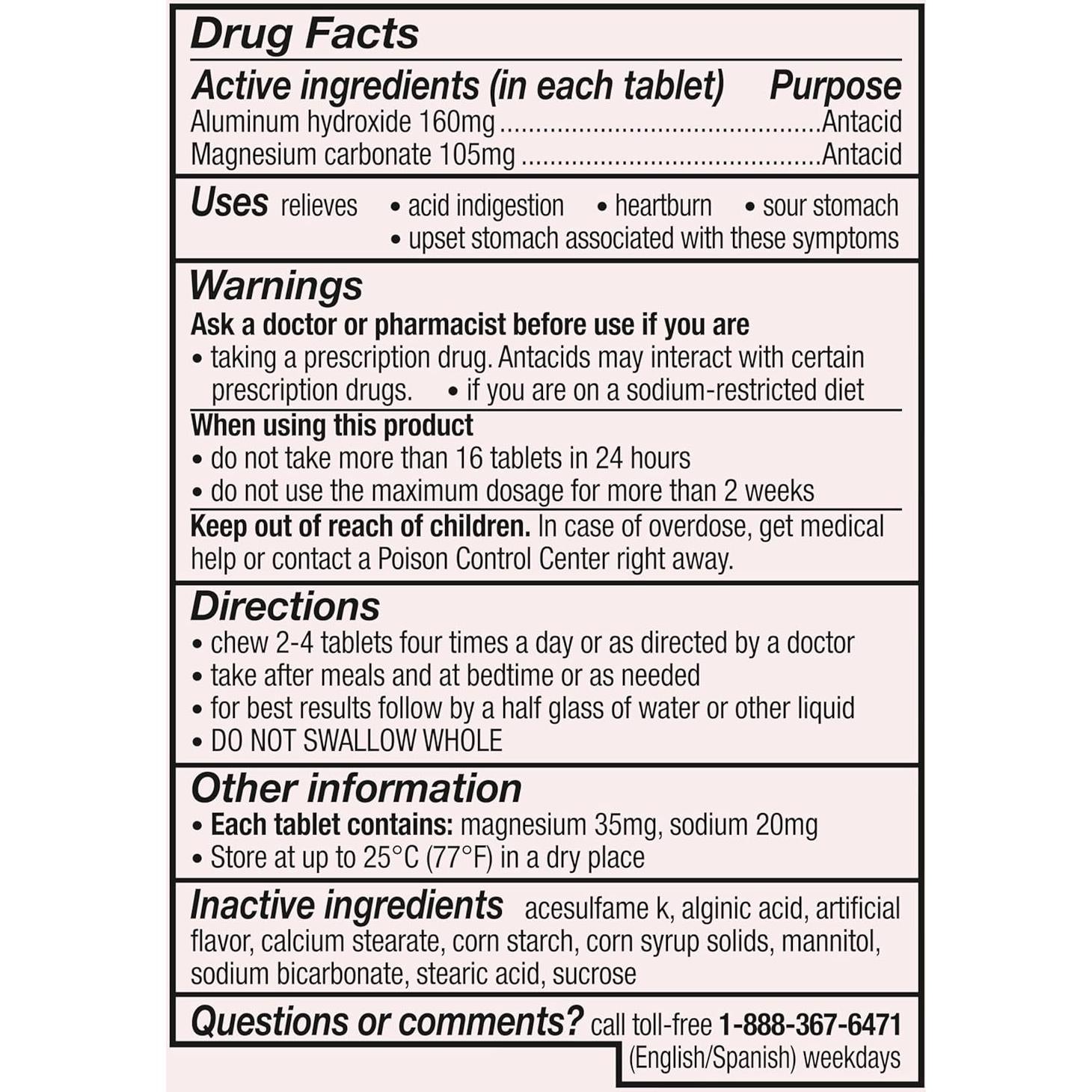 Gaviscon Tabletas Masticables Fuerza Extra Sabor Cereza 100 Unidades