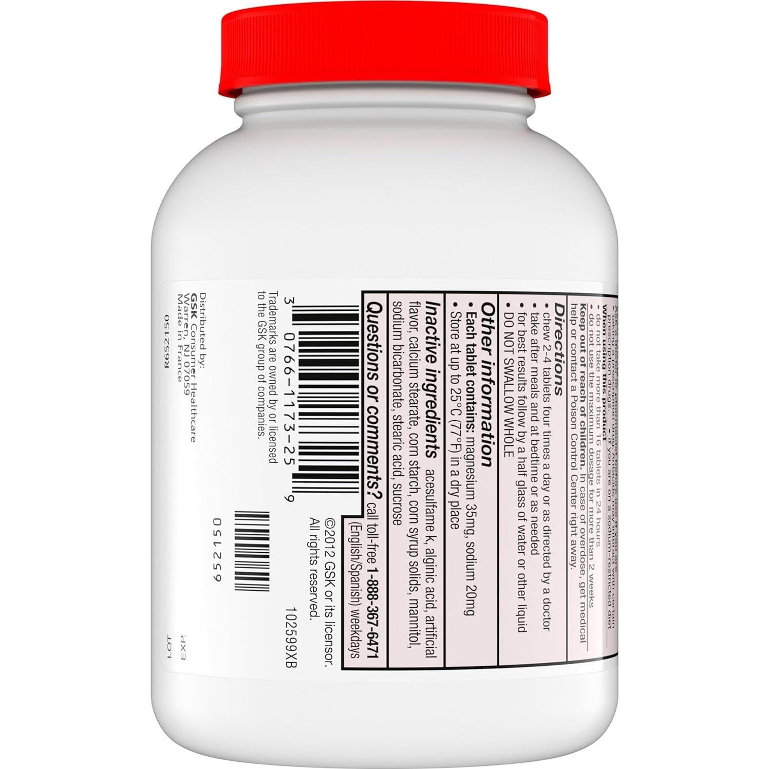 Gaviscon Tabletas Masticables Fuerza Extra Sabor Cereza 100 Unidades