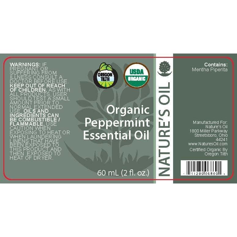 Aceite Esencial de Menta Pura Nature's Oil 60ml Orgánico