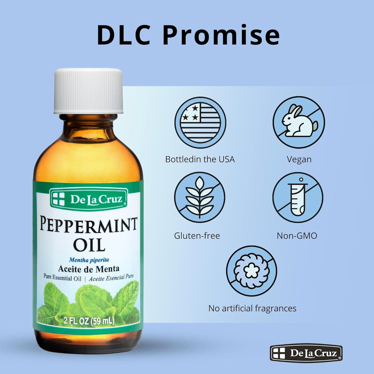 Aceite Esencial de Menta De La Cruz - 59.15 ml - Aromaterapia