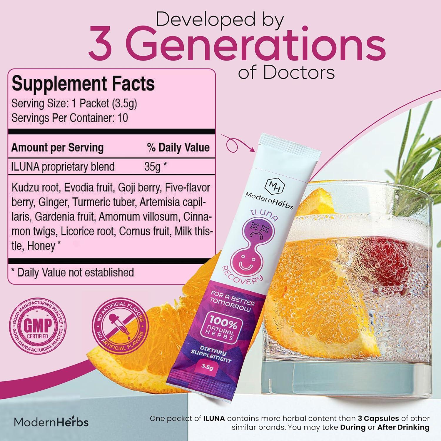 ILUNA Suplemento Natural para Alivio de Resaca - 4 Piedras