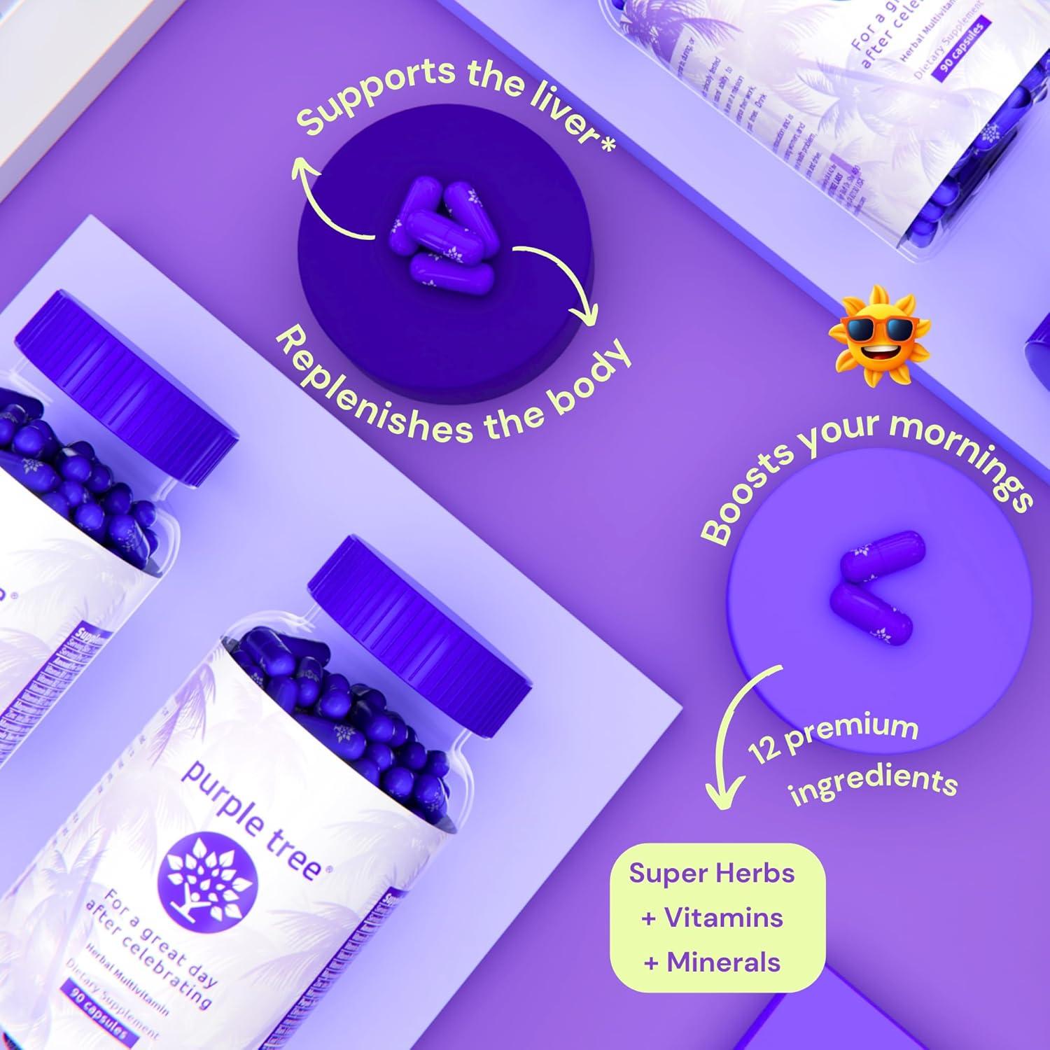 Suplemento Post-Celebración Purple Tree 90 Pastillas | Soporte Hepático