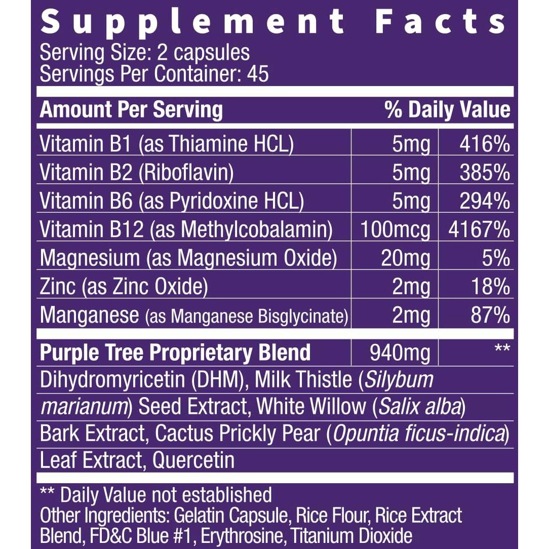 Suplemento Post-Celebración Purple Tree 90 Pastillas | Soporte Hepático