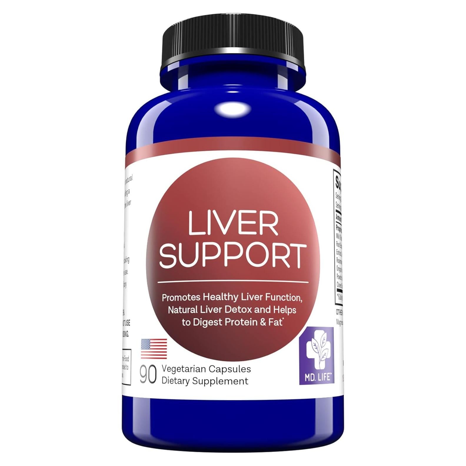 Suplemento Hepático MD.LIFE con Alcachofa y Antioxidantes 90 Cápsulas