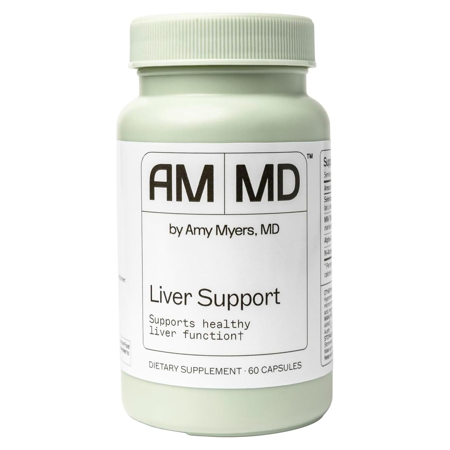 Suplemento Hepático Amy Myers MD - 60 Cápsulas con Selenio y Cardo Mariano