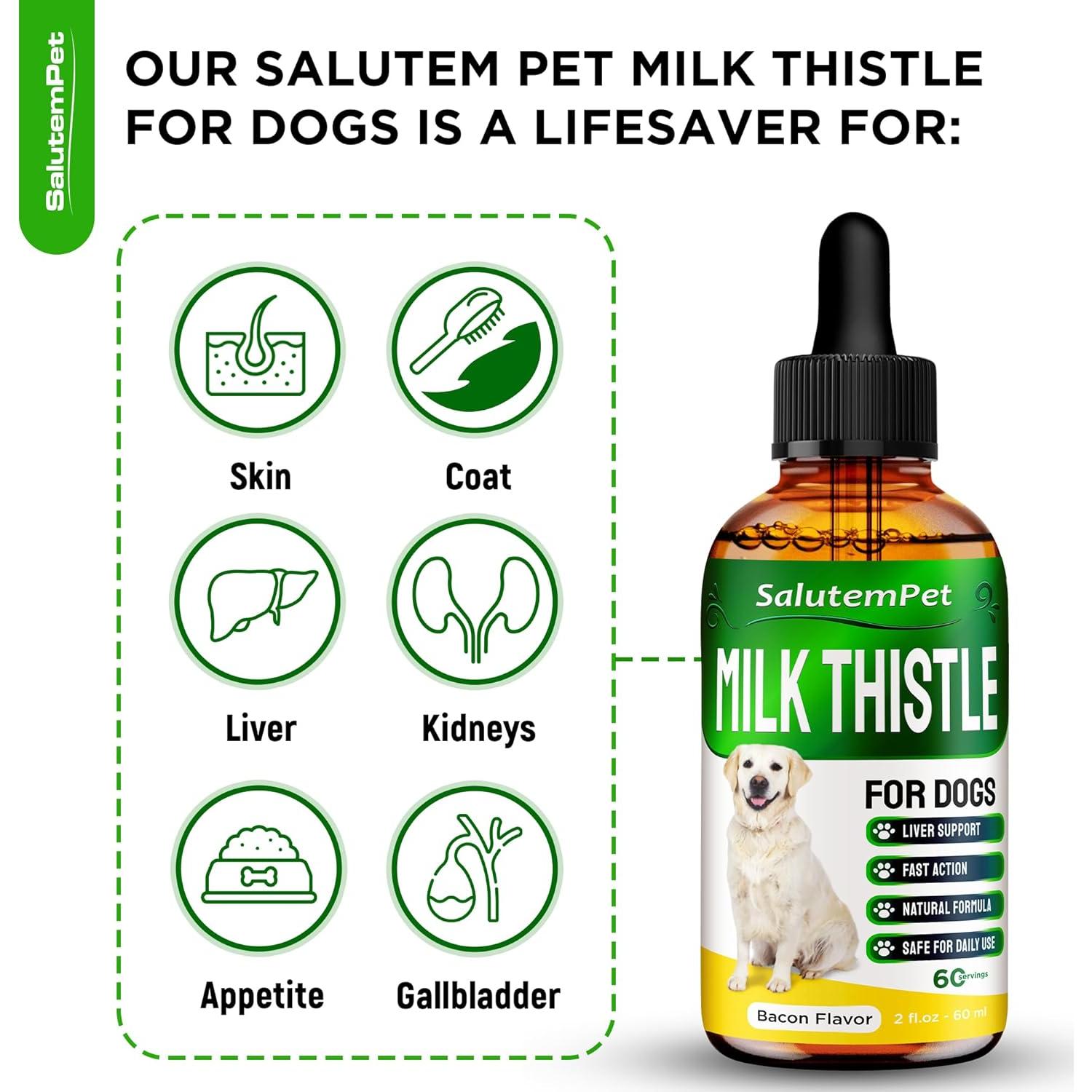 Suplemento Hepático para Perros Cardo Mariano SalutemPet 59 ml