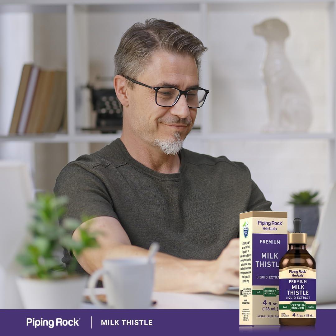 Extracto Líquido de Cardo Mariano Piping Rock 118 ml Sin Alcohol