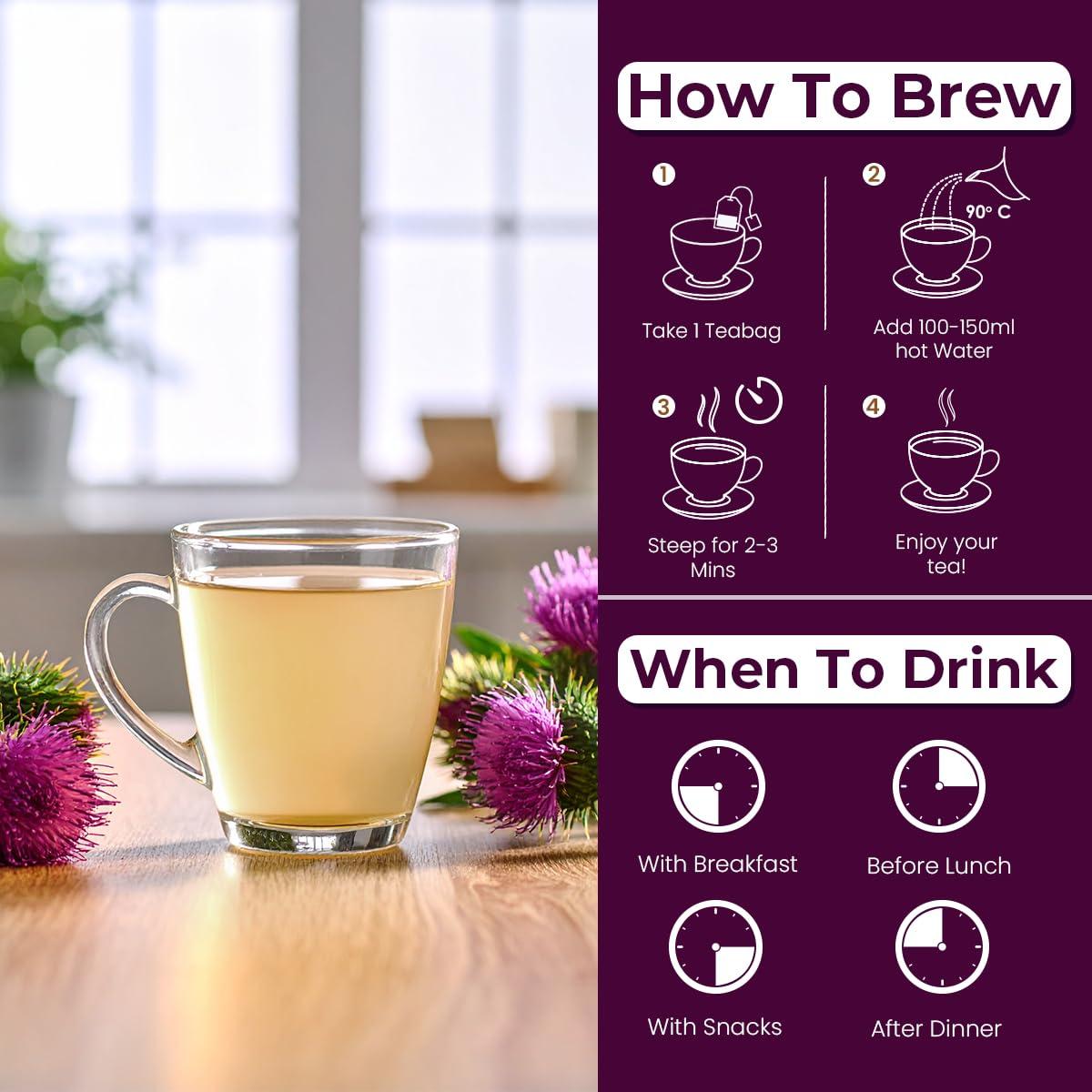 Té de Cardo Mariano Redplum - 10 Bolsas - Sin Cafeína