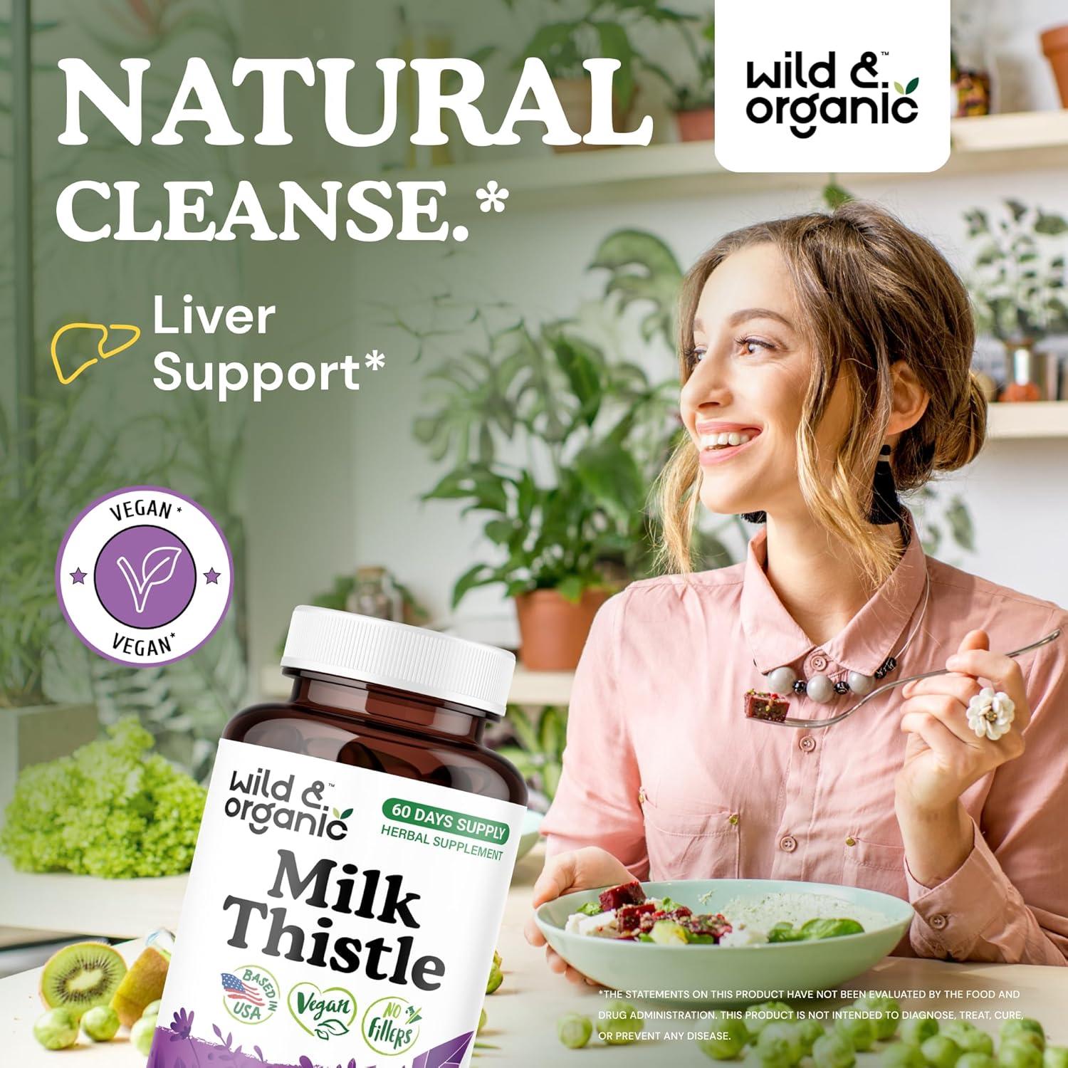 Cápsulas de Cardo Mariano Silvestre 1000mg - 120 Veganas