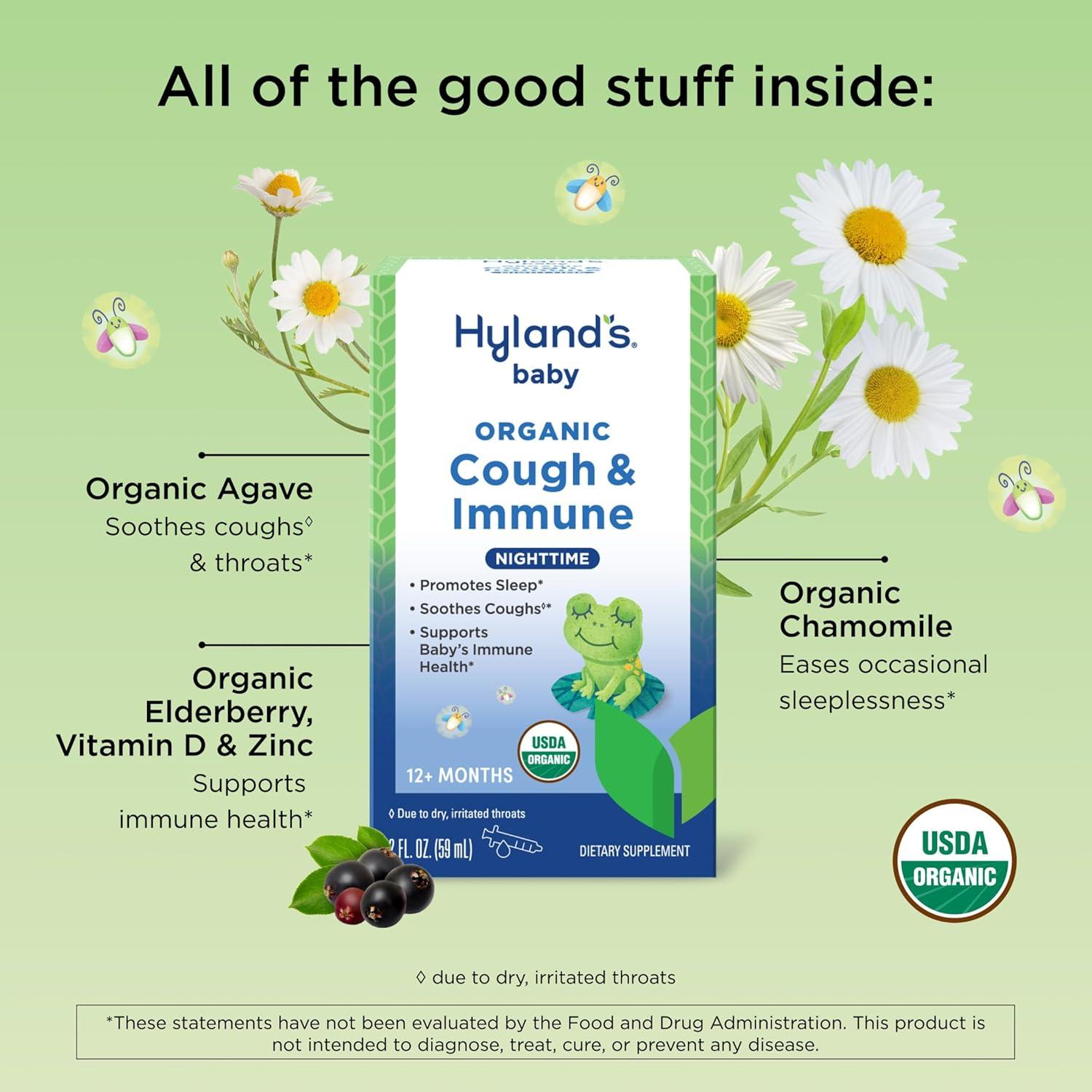 Jarabe orgánico para la tos Hyland's Baby 60 ml nocturno