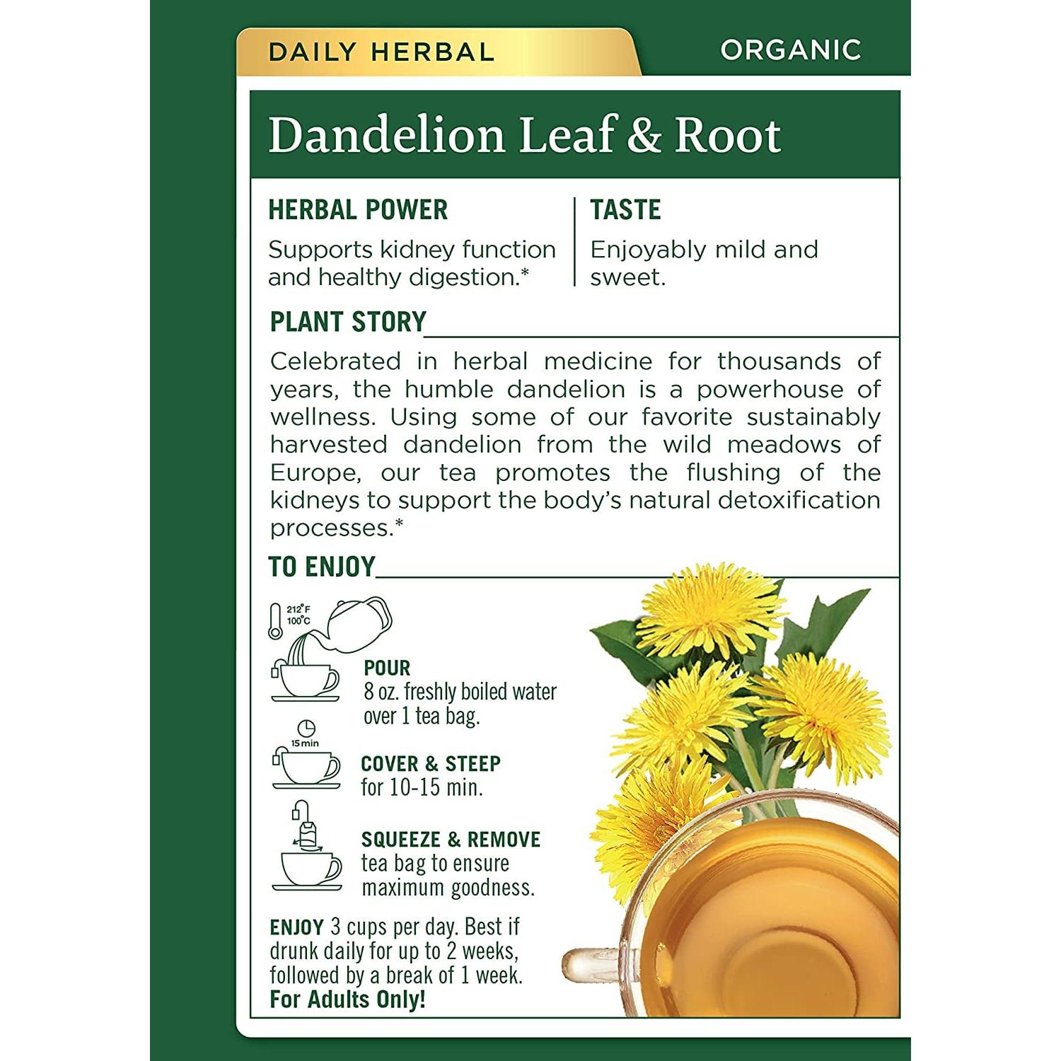 Té de Diente de León Orgánico Traditional Medicinals 32 Bolsitas