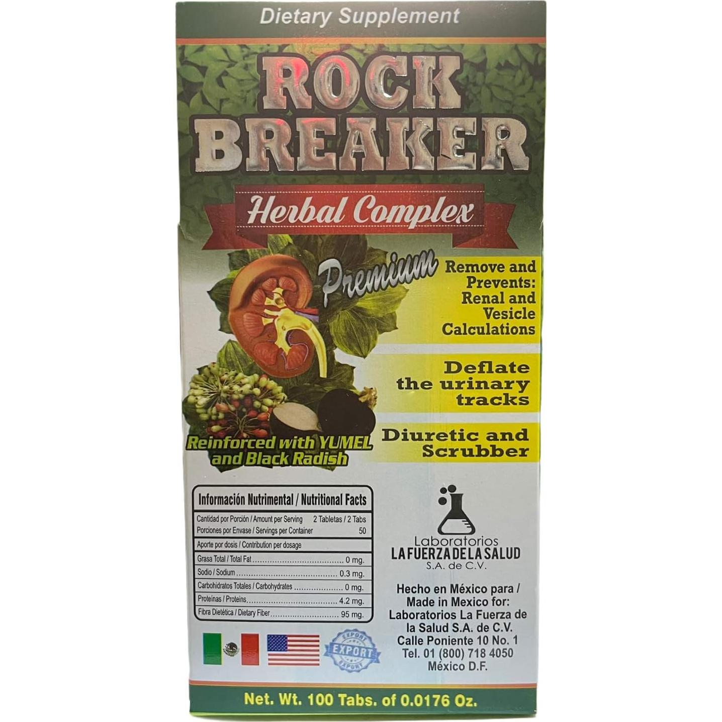 Rompe Piedras Herbal NaturaMex 100 Tabletas Yumel Rábano Negro