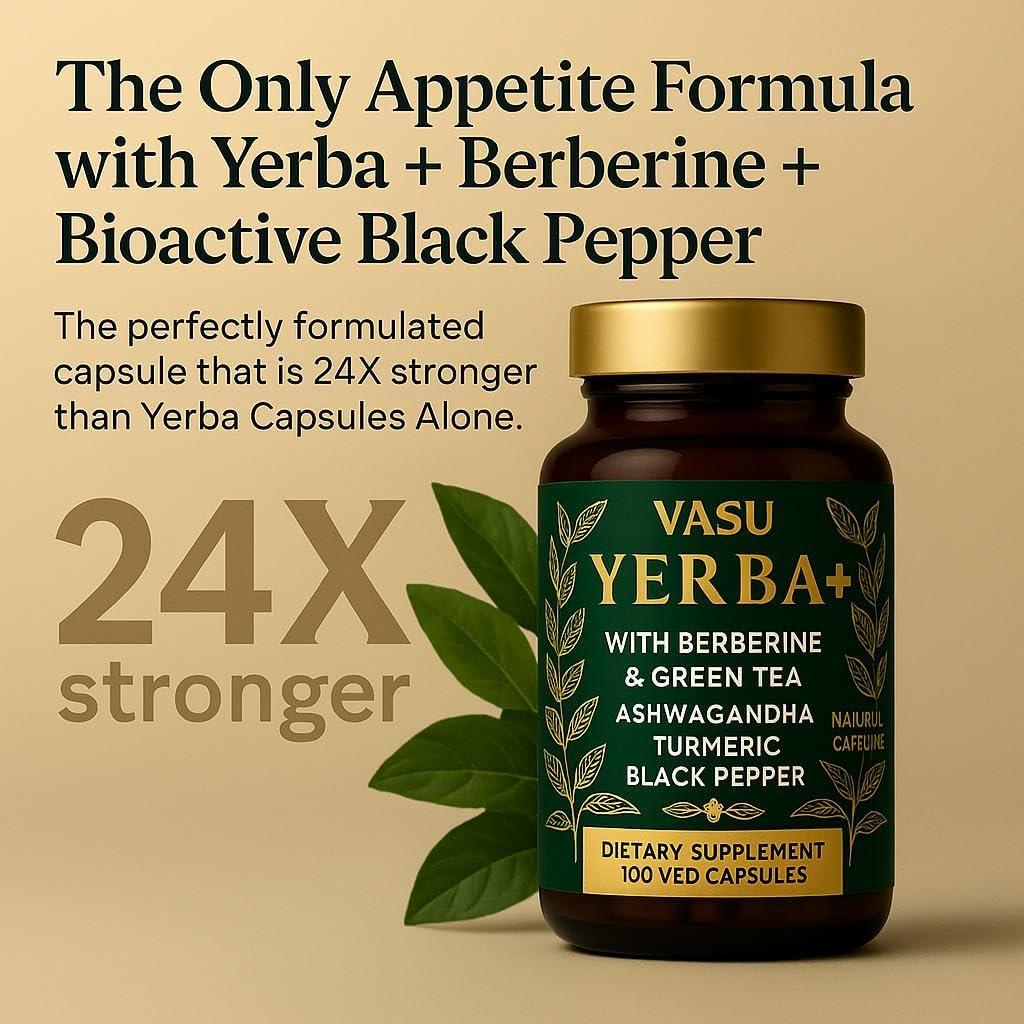 Yerba+ Cápsulas de Yerba Mate 100% Veganas - Energía y Enfoque