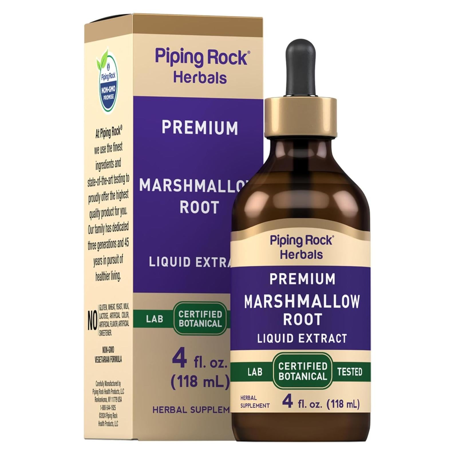 Extracto Líquido de Raíz de Malvavisco Piping Rock 118 ml Sin Alcohol