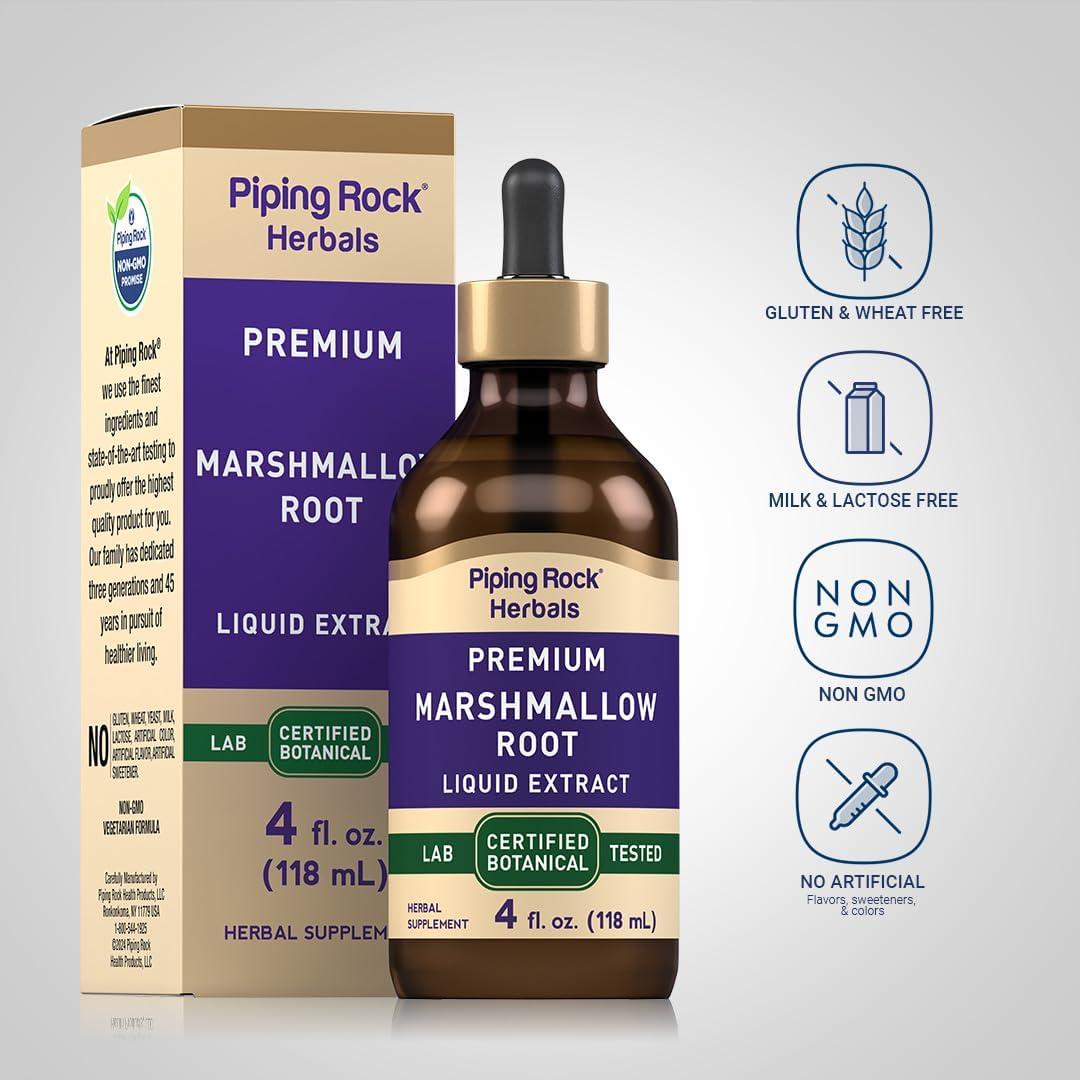 Extracto Líquido de Raíz de Malvavisco Piping Rock 118 ml Sin Alcohol