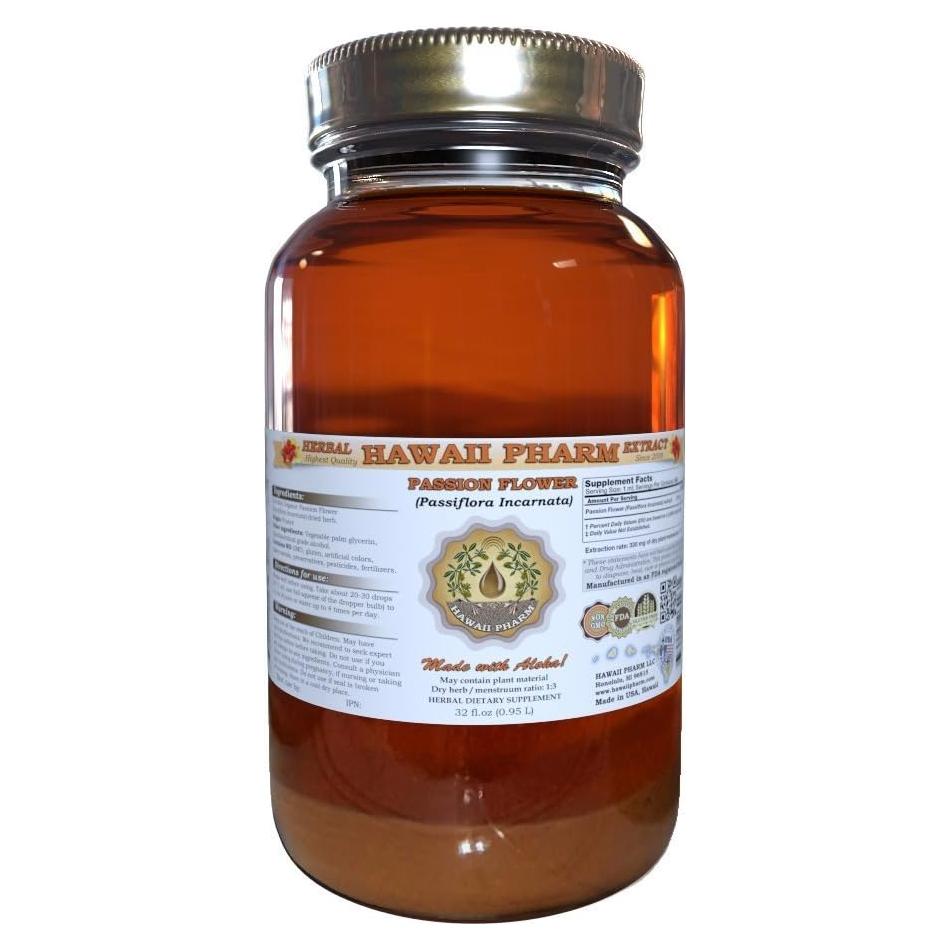 Extracto Líquido de Flor de Pasión Orgánica Hawaii Pharm 946 ml