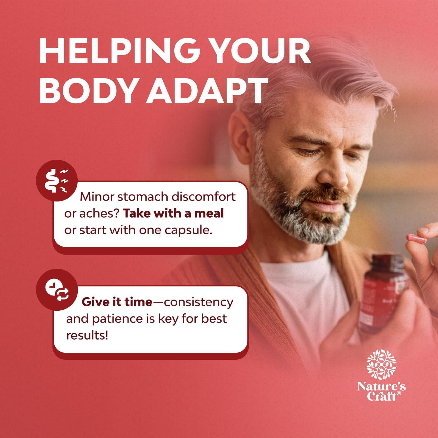 Suplemento de Arroz de Levadura Roja Natures Craft 1200mg CoQ10 60 Cápsulas