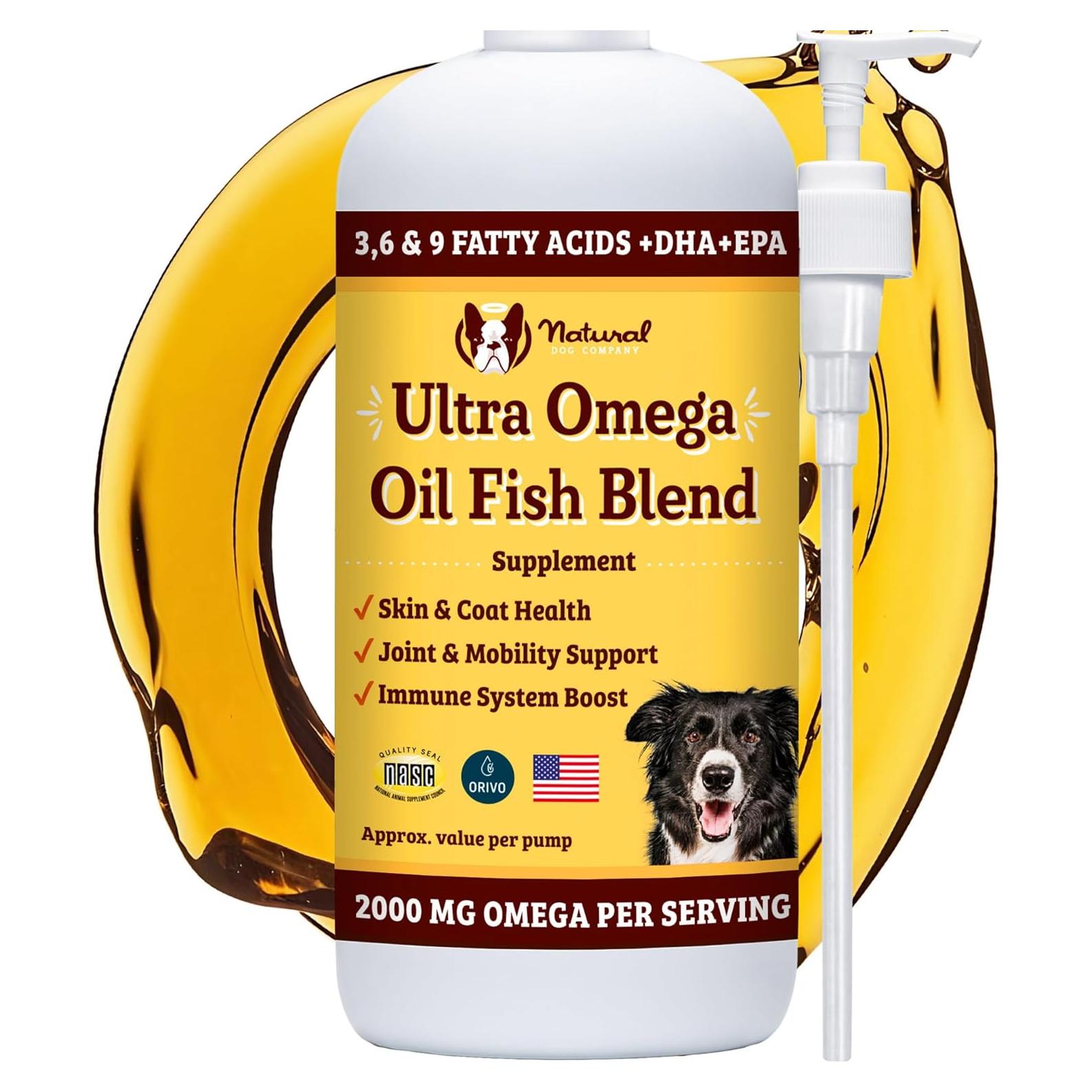 Aceite Omega 3, 6, 9 Natural Dog Company 473 ml para perros