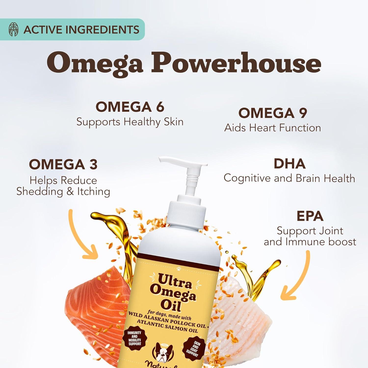 Aceite Omega 3, 6, 9 Natural Dog Company 473 ml para perros