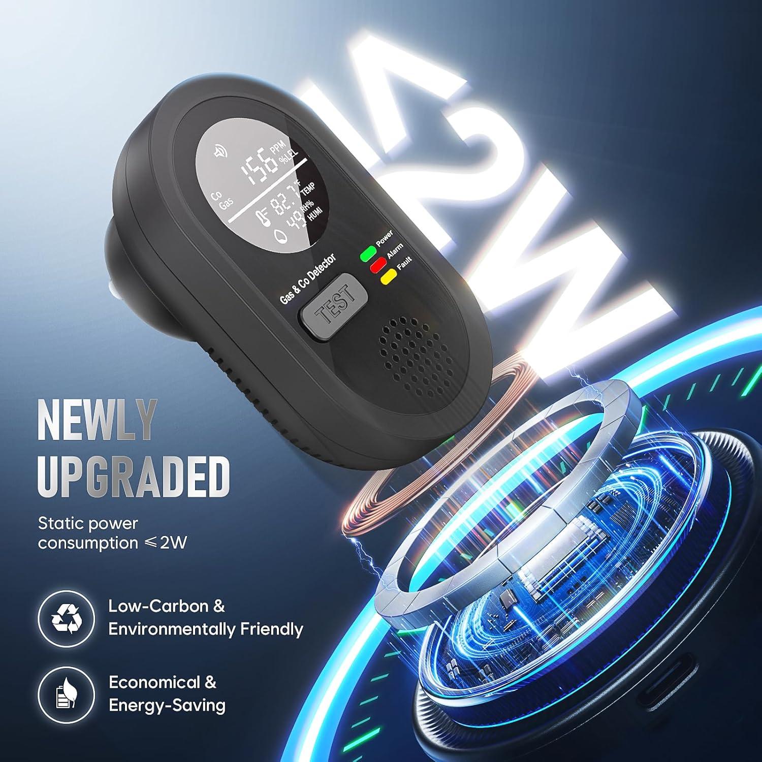 Detector de Monóxido de Carbono Langkou 8-en-1 Portátil