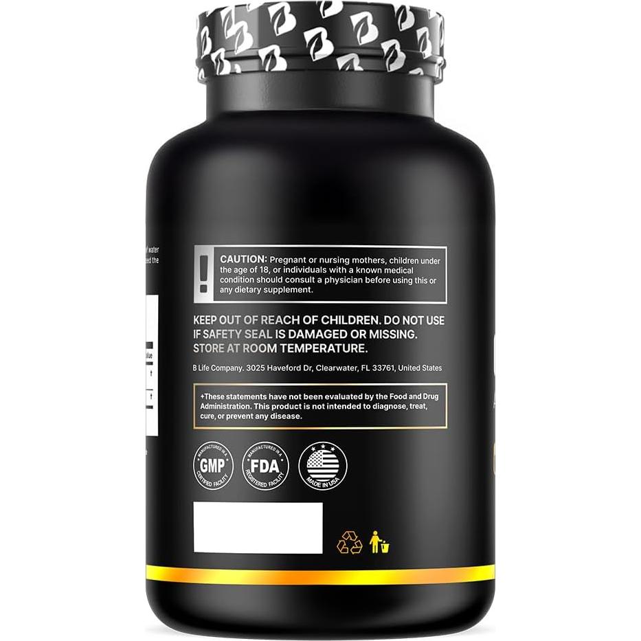 Suplemento de Ashwagandha Orgánica KSM-66 1000 mg - 60 Cápsulas Veganas