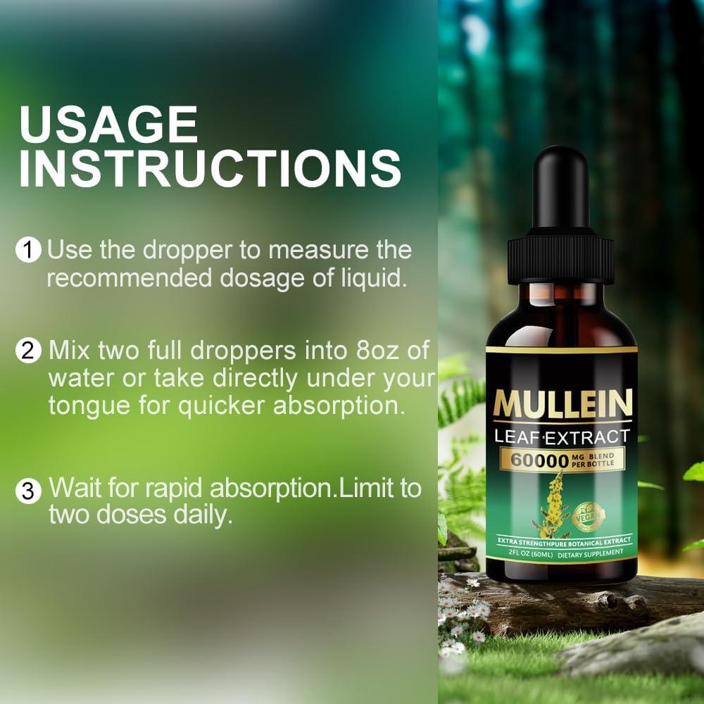 Gotas de Mullein 59.15 ml - Extracto Herbal para Pulmones