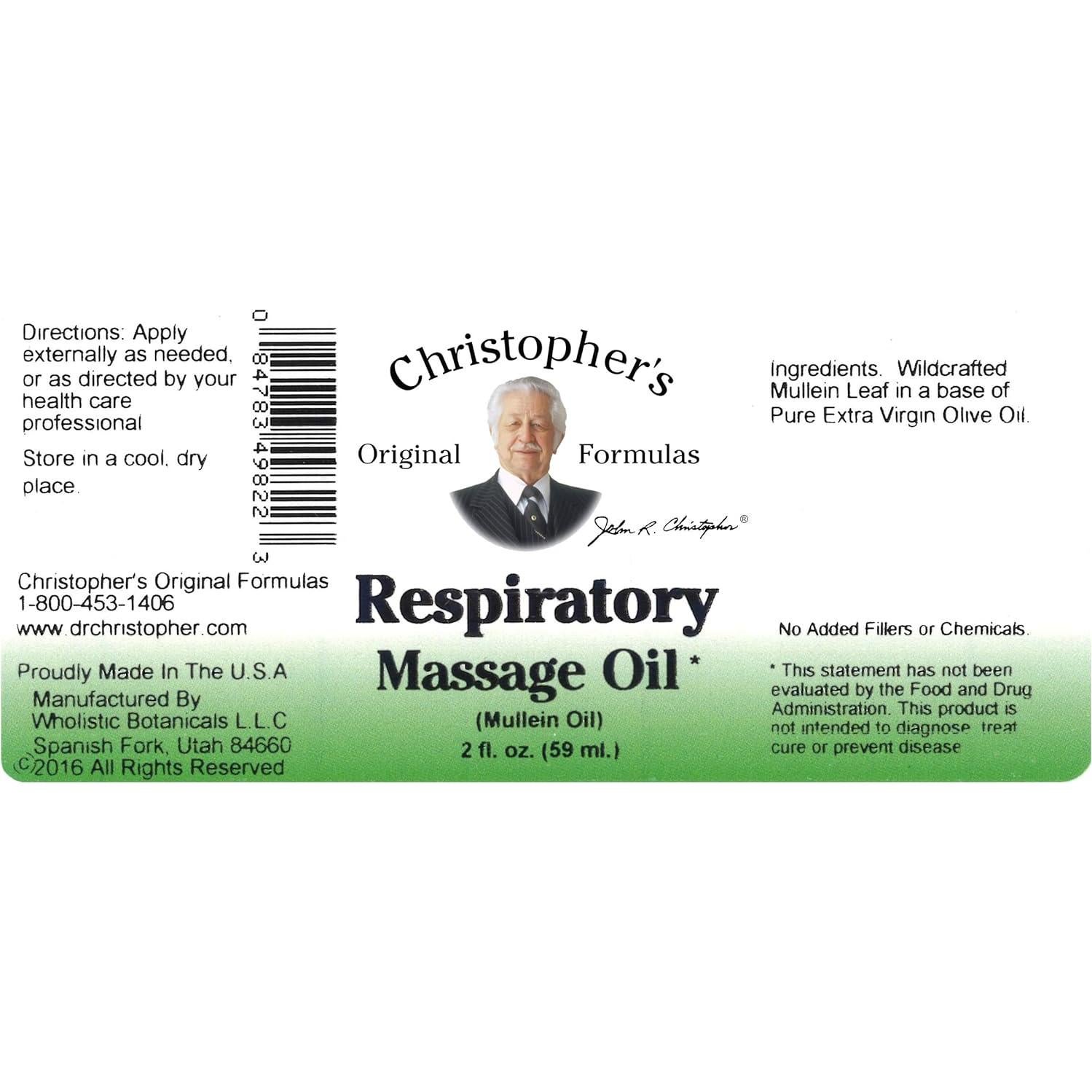 Aceite de Masaje Respiratorio Dr. Christopher 60 ml
