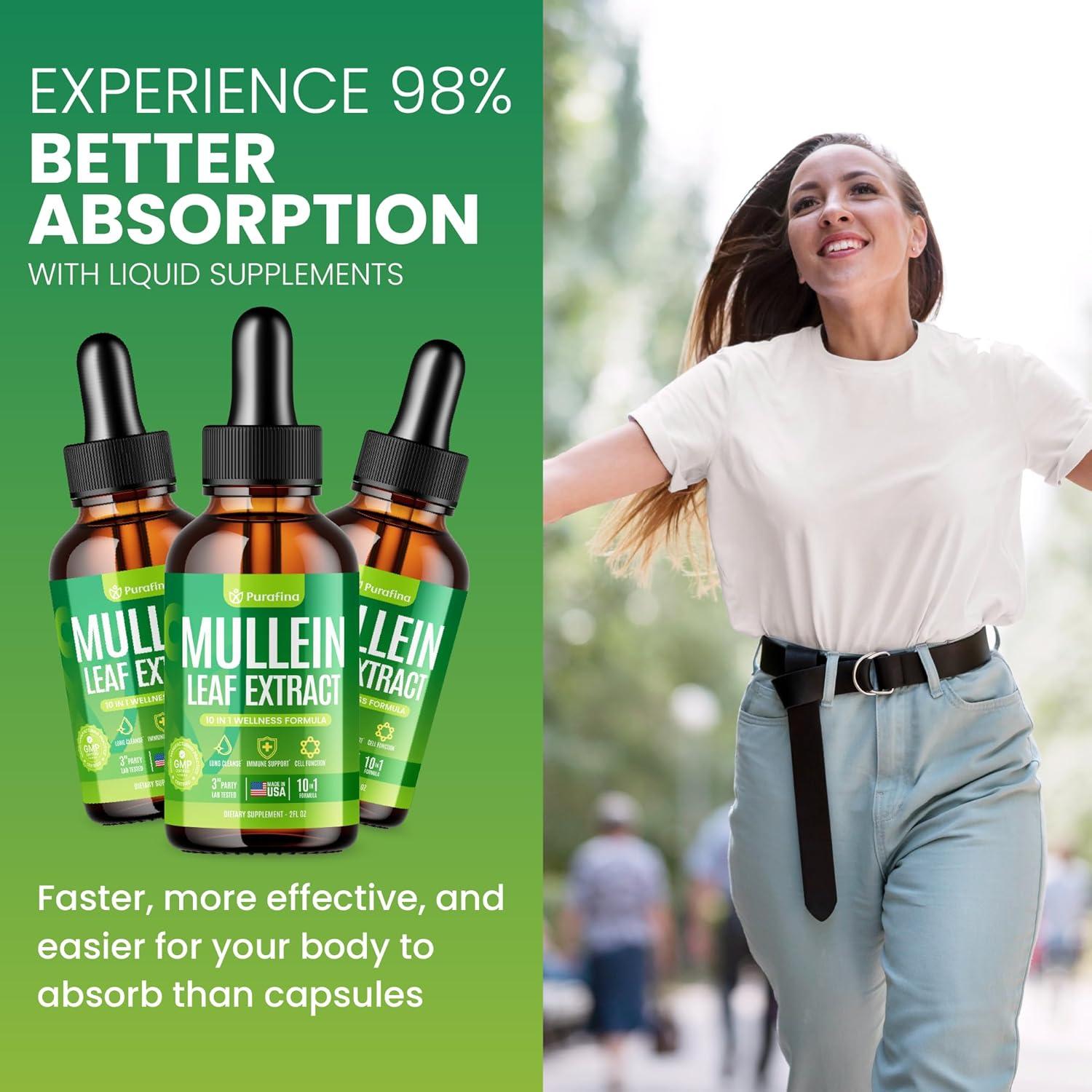 Gotas de Mullein Purafina 30ml - Extracto Orgánico para Pulmones