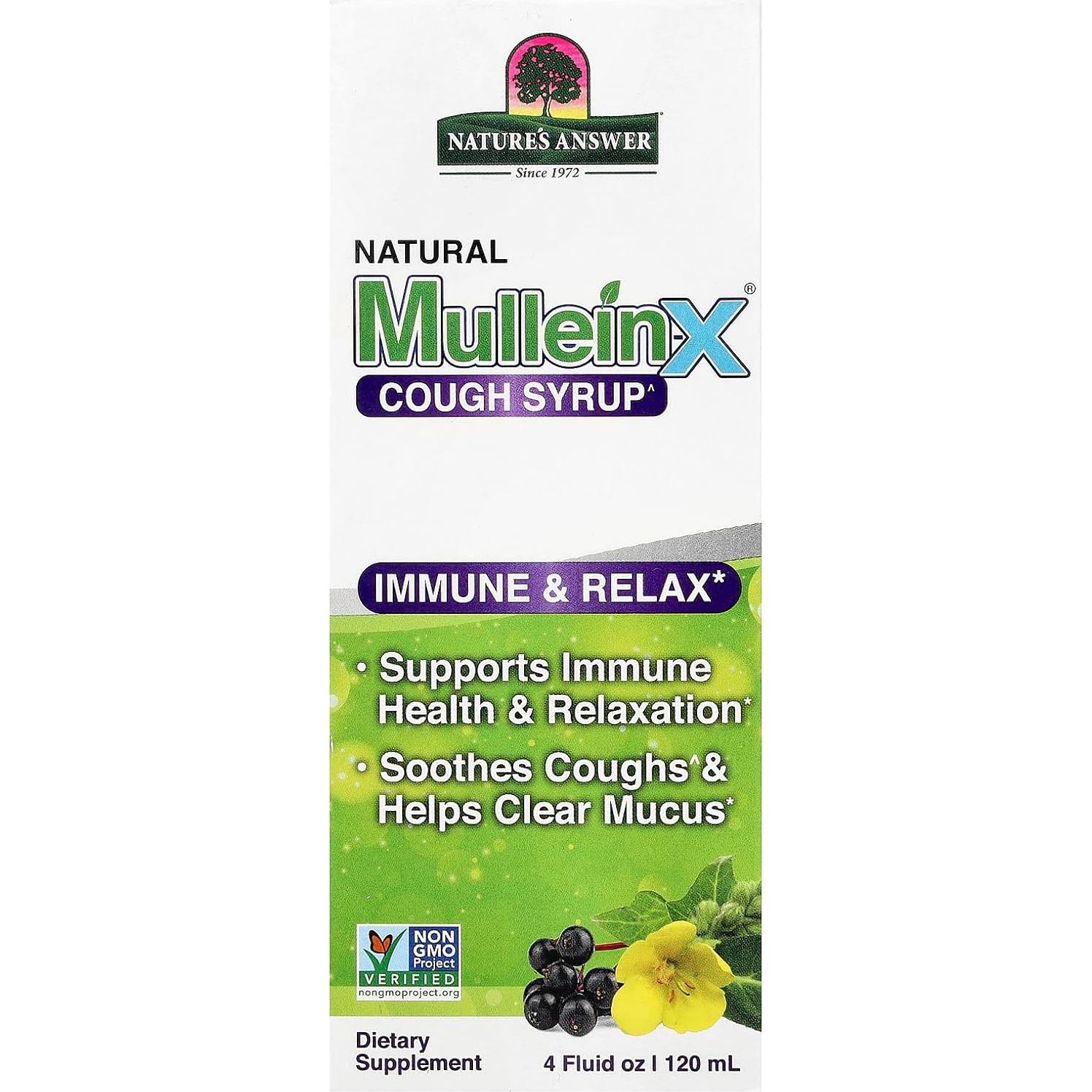 Jarabe para la tos Mullein-X Nature's Answer 118ml Sin OGM