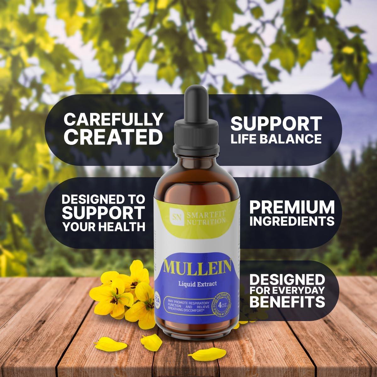 Extracto de Hoja de Mullein Smartfit 118.3 ml - Soporte Respiratorio