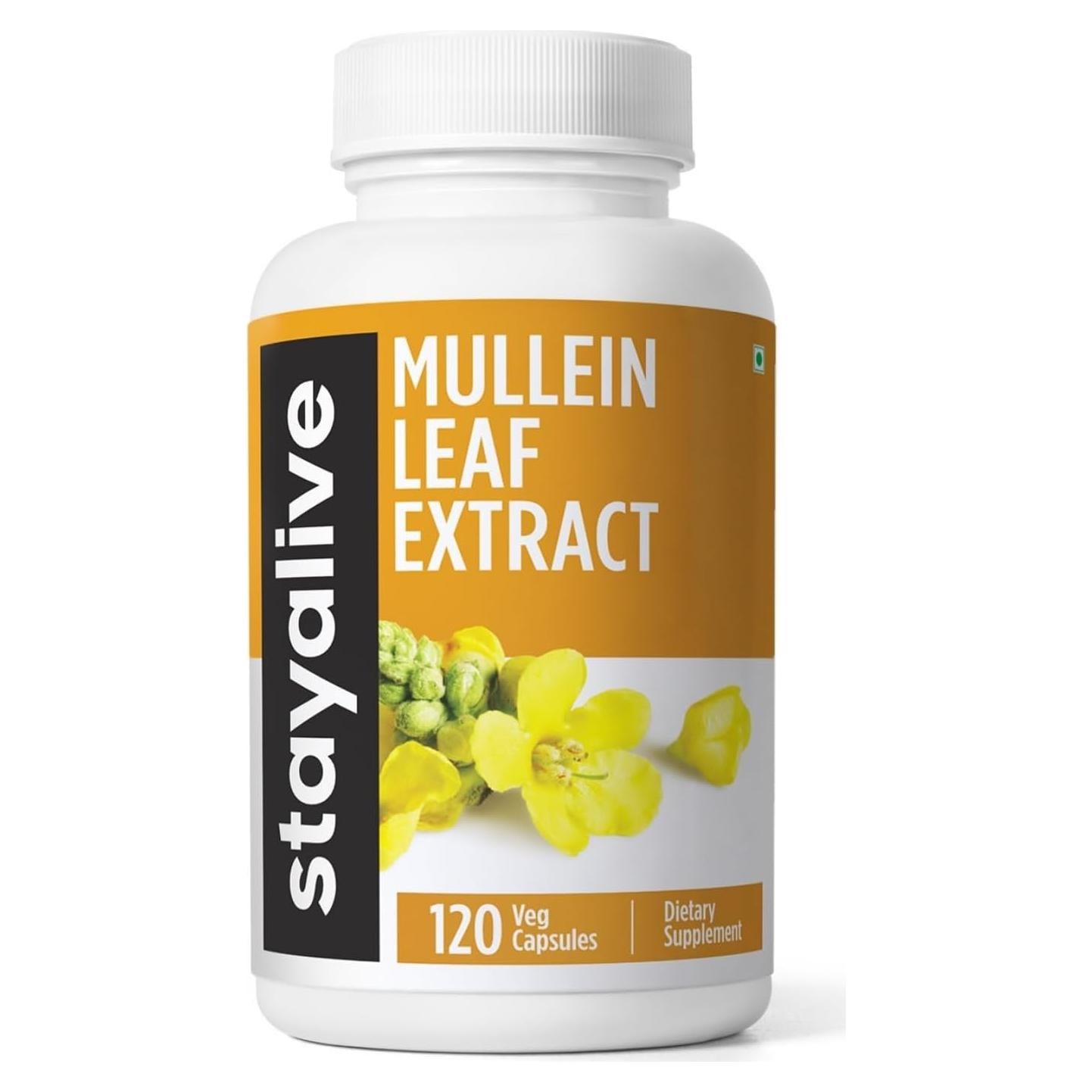 Cápsulas de Extracto de Hoja de Mullein Stay Alive 1000mg
