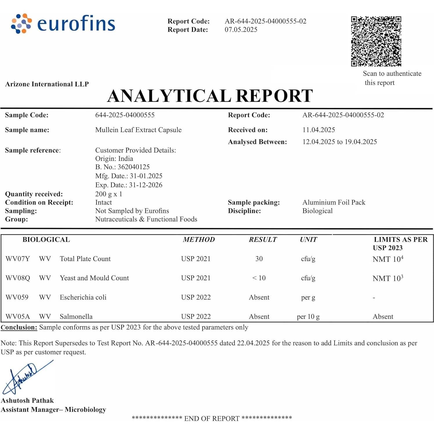 Cápsulas de Extracto de Hoja de Mullein Stay Alive 1000mg