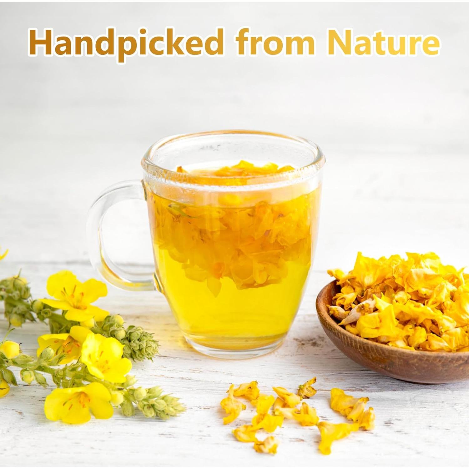 50 Bolsitas de Té de Hoja de Mullein Orgánico - Detox Pulmones