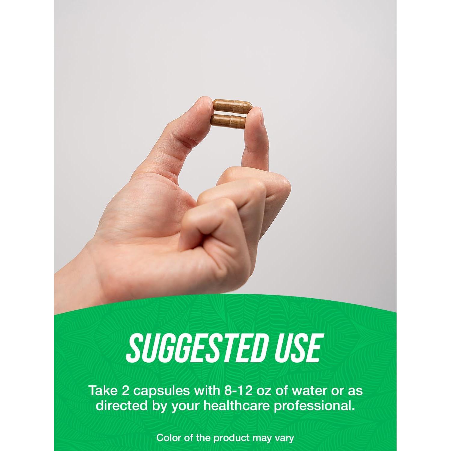 Cápsulas de Hoja de Mullein BulkSupplements 1000mg 360 Unidades