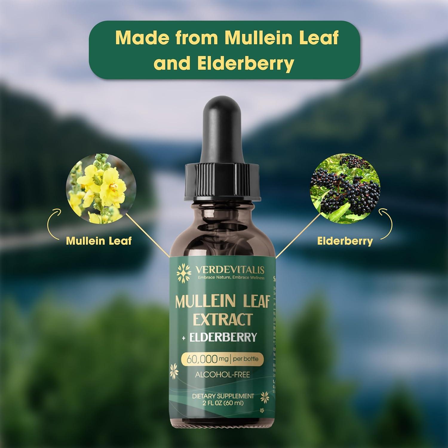 Extracto de Hoja de Mullein Verdevitalis 59.15 ml - Suplemento Herbal