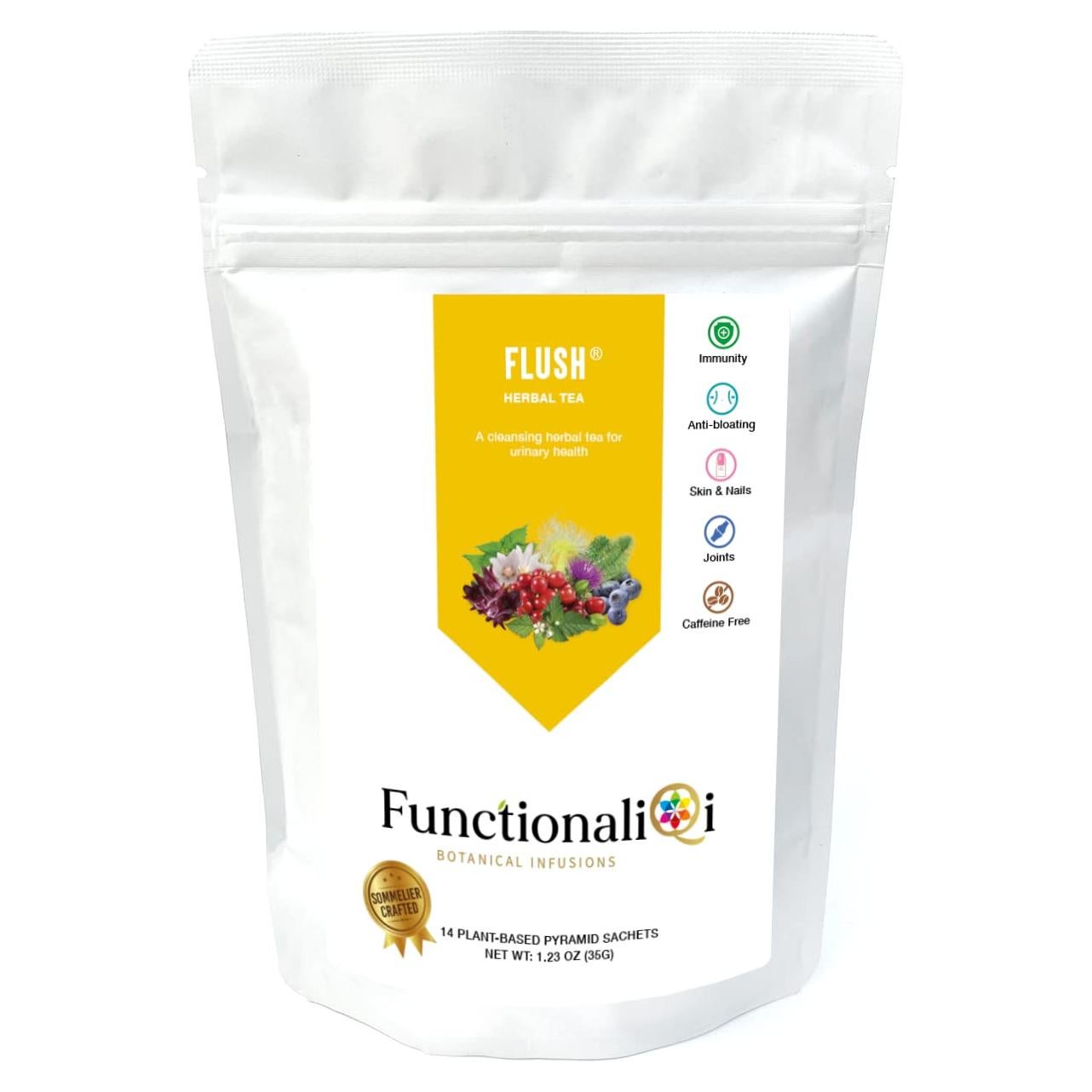Té Herbal Flush FunctionaliQi - Salud Urinaria 14 Bolsas