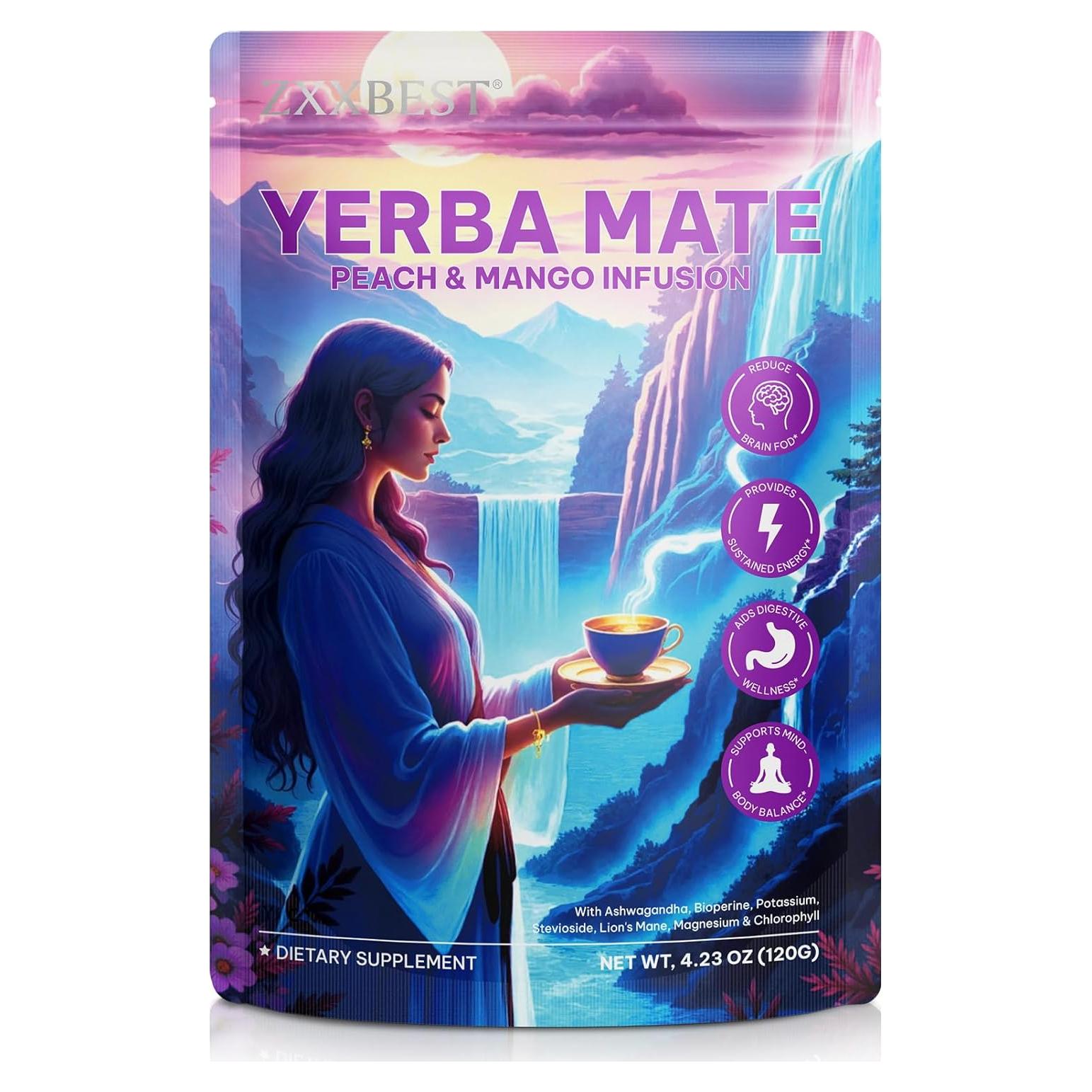 Yerba Mate Instantánea ZXXBEST Sabor Durazno Mango 132g